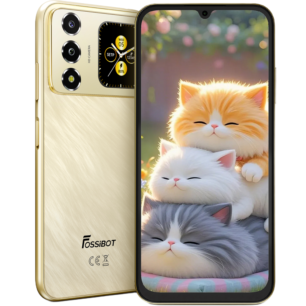 Telefon Fossibot S7, 4G, Dual SIM, 6.9" 120Hz, Octa-Core T615, 8GB RAM, 256GB, Camera 16MP + 8MP, 5000mAh, Android 16, Gold [2]
