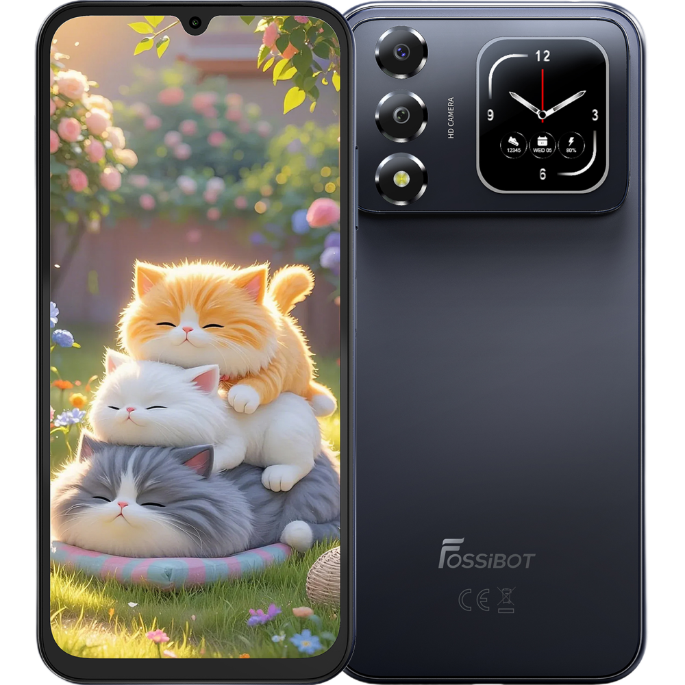 Telefon Fossibot S7, 4G, Dual SIM, 6.9" 120Hz, Octa-Core T615, 4GB RAM, 128GB, Camera 16MP + 8MP, 5000mAh, Android 16, Black [2]