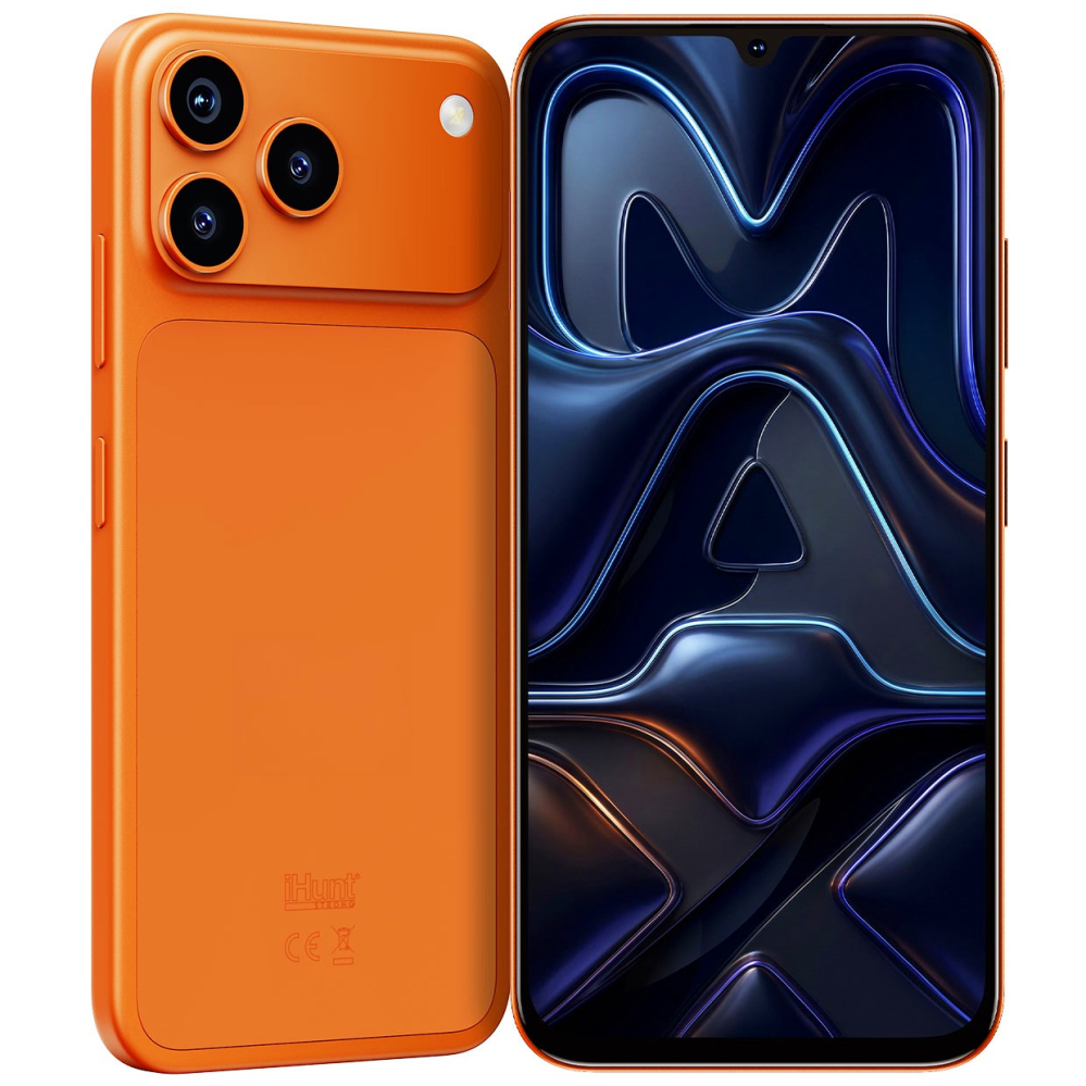 Telefon iHunt MAX Orange, 4G, Dual SIM, Wi-Fi 6, 6.75" HD+ 120Hz, Octa-Core ASR8661, 6GB RAM, 128GB, Senzor Amprenta, 5000mAh, Android 16 [8]