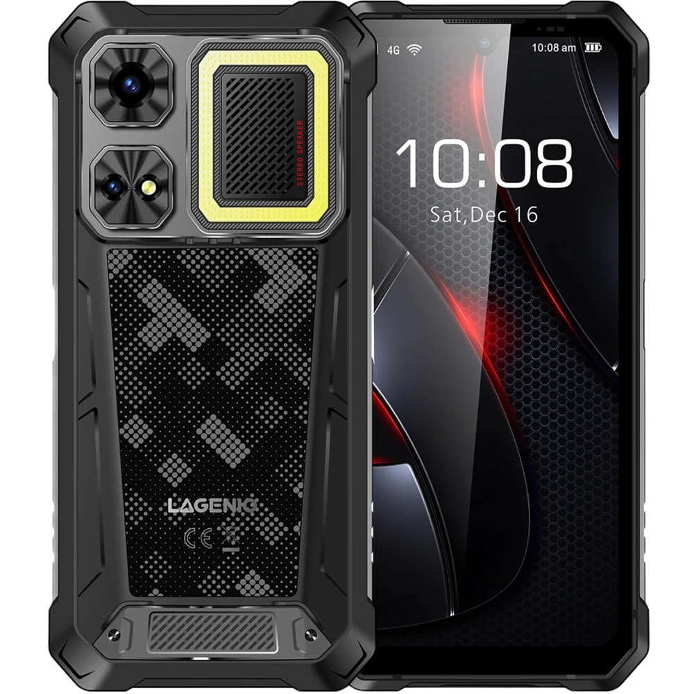 Telefon Lagenio Rhino 1 Pro, 4G, eSIM + SIM, 6.9" 120Hz, Octa-Core T7250, 8GB RAM, 256GB, NFC, Dual Speakers 130dB, Lanterna 400lm, 12000mAh, Android 16 [2]