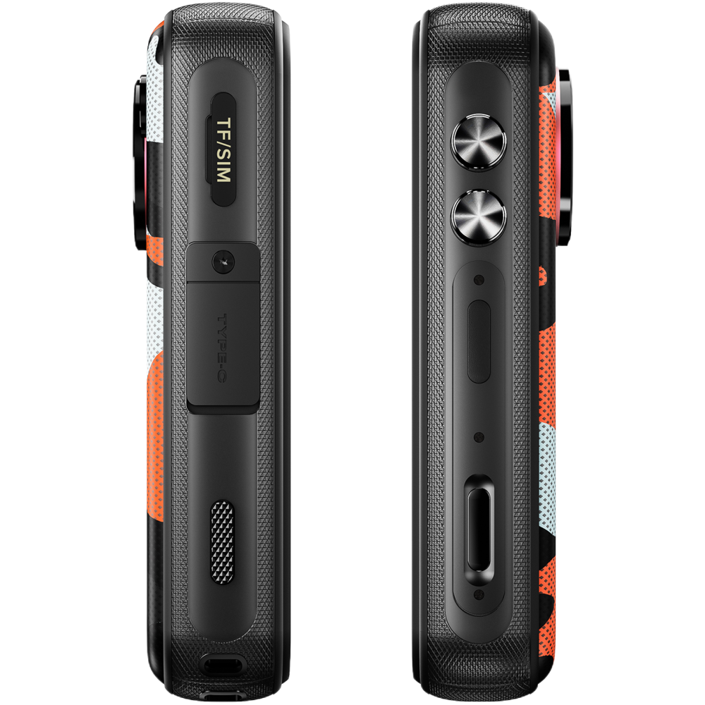 Telefon mini Fossibot F116 Pro cu Action Camera 4K Ultra-Wide, 5G, Dual SIM, 4-inch 120Hz, Dimensity 7300, 12GB RAM, 256GB, Optical Image Stabilization, NFC, 3600mAh, Android 16, Orange [8]