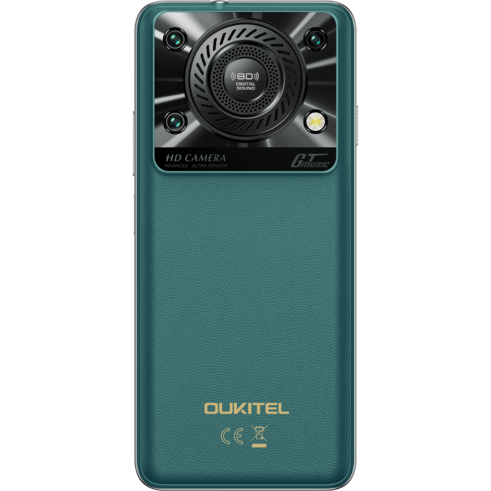 Telefon Oukitel C60 Pro, 4G, Octa-Core, 6.88' HD+ 90Hz, 24GB RAM / 256GB, 8D Sound, 10000mAh, NFC, Android 15, Green [10]