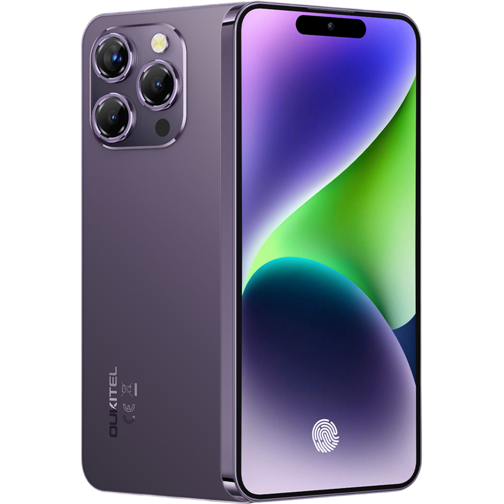 Smartphone Oukitel P1, 4G, 6.7" AMOLED 120Hz, Octa-Core Helio G99, 8GB + 24GB RAM, 256GB, NFC, Android 15, Purple [5]
