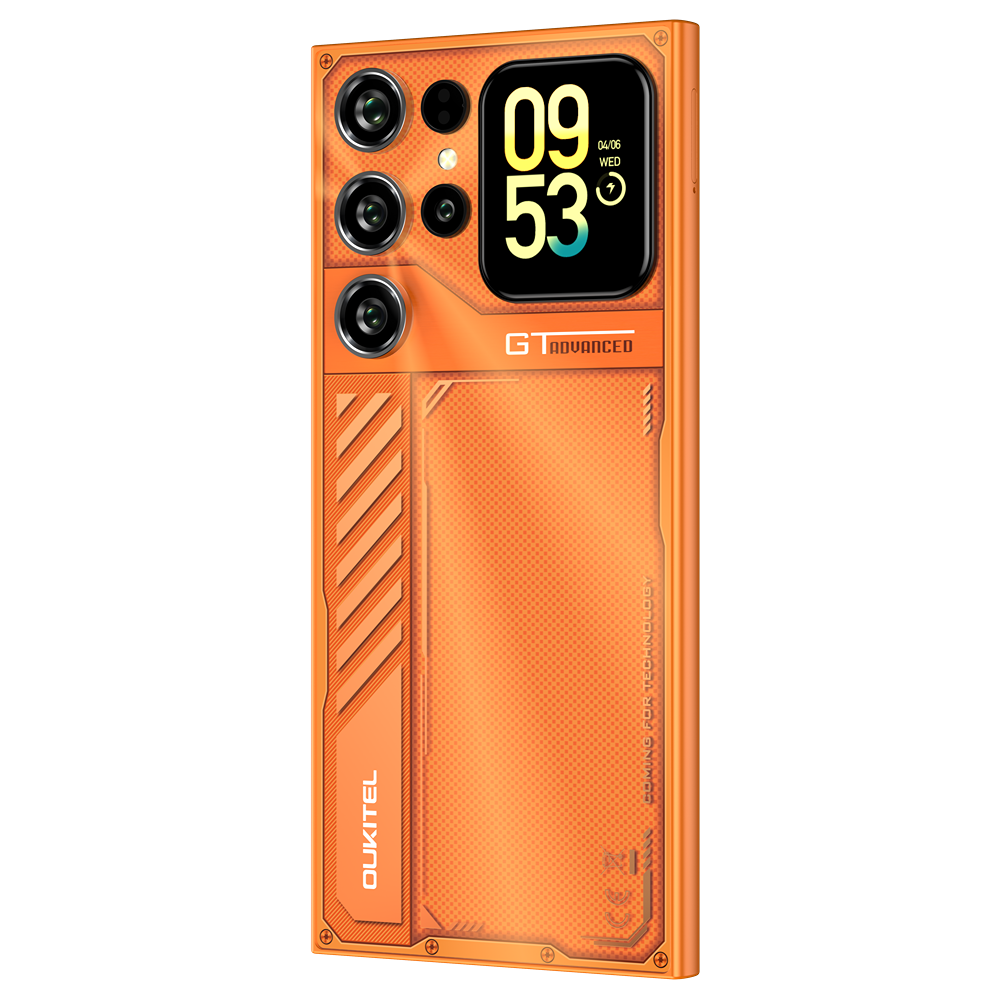 Telefon Oukitel C62 GT, 4G, Dual SIM, 6.88" 90Hz + 1.81-inch, Octa-Core, 128GB, 5150mAh, Android 16, Orange [10]