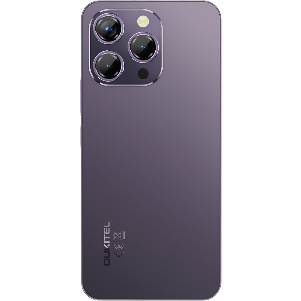 Smartphone Oukitel P1, 4G, 6.7" AMOLED 120Hz, Octa-Core Helio G99, 8GB + 24GB RAM, 256GB, NFC, Android 15, Purple [6]