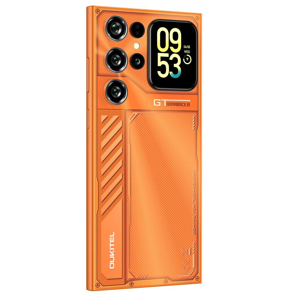 Telefon Oukitel C62 GT, 4G, Dual SIM, 6.88" 90Hz + 1.81-inch, Octa-Core, 128GB, 5150mAh, Android 16, Orange [11]