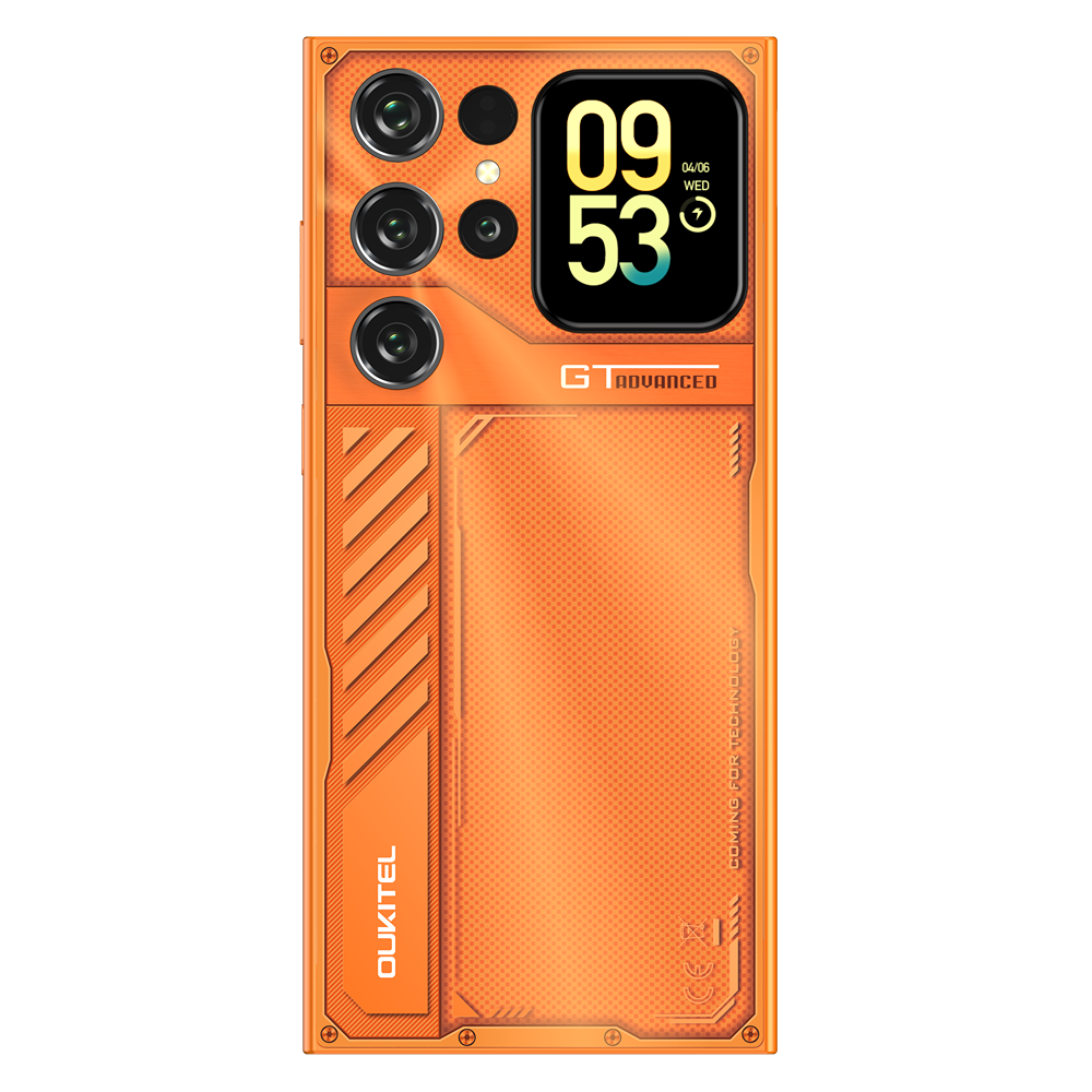 Telefon Oukitel C62 GT, 4G, Dual SIM, 6.88" 90Hz + 1.81-inch, Octa-Core, 128GB, 5150mAh, Android 16, Orange [12]