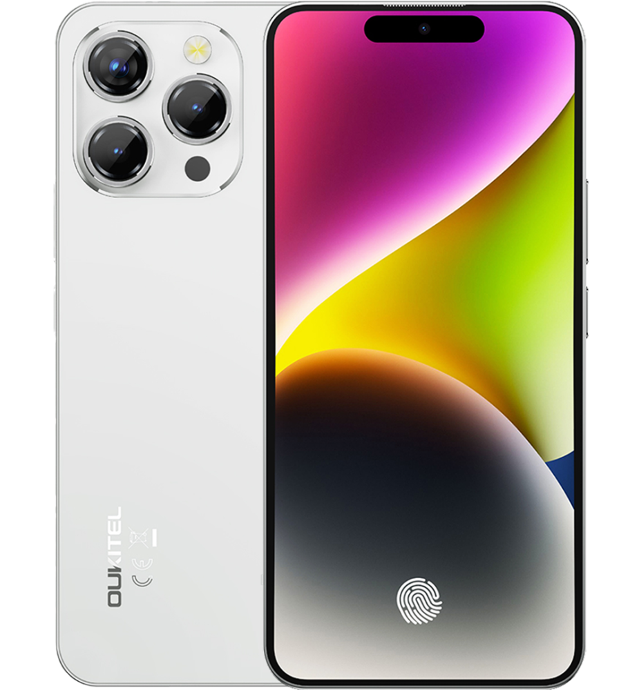 Telefon Oukitel P1, Dual SIM, 4G, 6.7-inch AMOLED FHD+ 120Hz, 24GB RAM / 256GB, 5150mAh, NFC, Android 15, White [1]