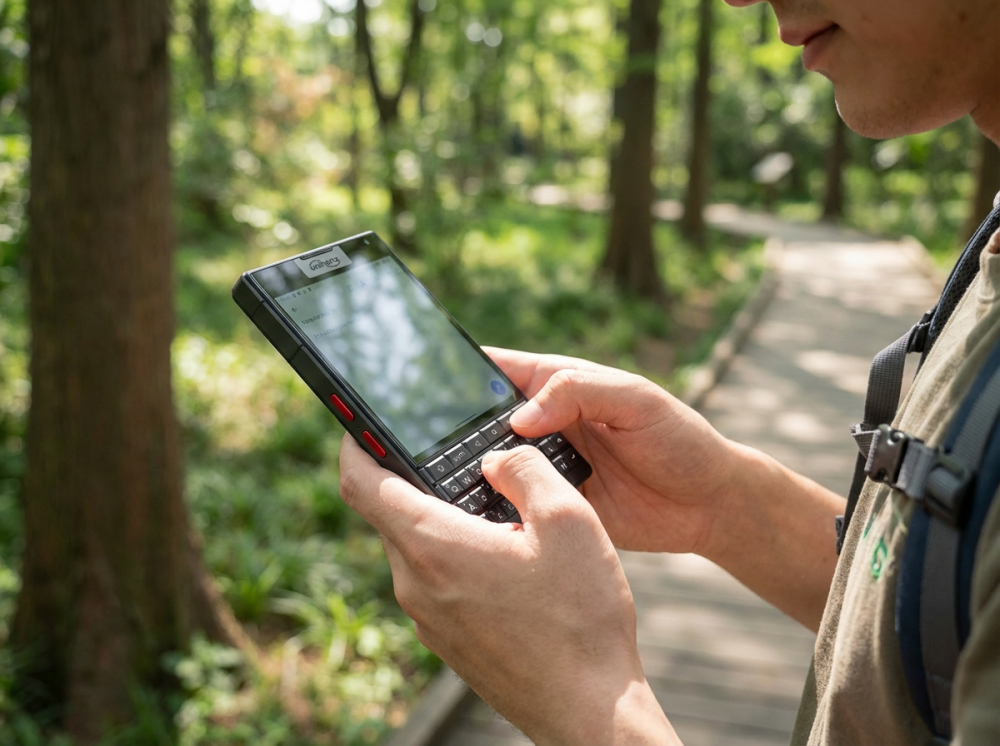 Unihertz Titan 2, 5G, Tastatura QWERTY, Display Touchscreen 4.5" + 2", Dimensity 7300, 12GB RAM, 512GB, NFC, 5050mAh, Android 16 [9]