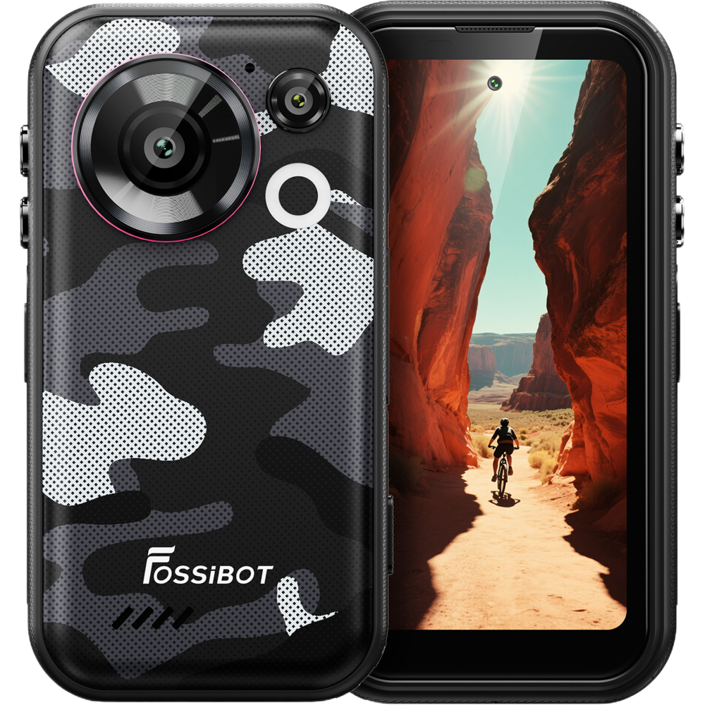 Telefon mini Fossibot F116 Pro cu Action Camera 4K Ultra-Wide, 5G, Dual SIM, 4-inch 120Hz, Dimensity 7300, 12GB RAM, 256GB, Optical Image Stabilization, NFC, 3600mAh, Android 16, Grey [3]