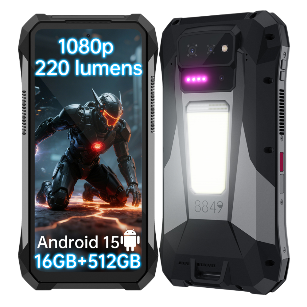 Telefon rugged Unihertz 8849 Tank X, 5G, Proiector Video Full HD, 6.78" 120Hz, Dimensity 8200, 16GB RAM, 512GB, NFC, 17600mAh, Android 15 [6]