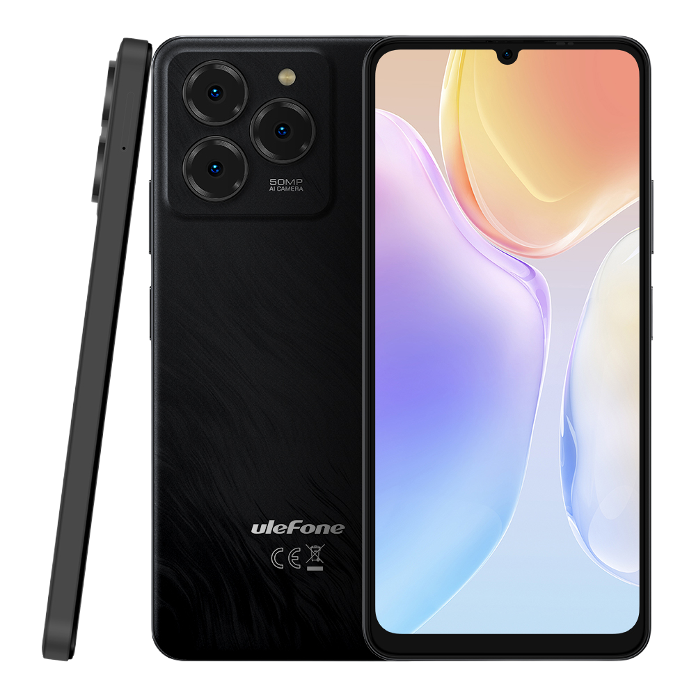 Ulefone Note 20 Pro, 4G, 6.75" HD+ 90Hz, 8-Core T606, 4GB RAM, 256GB, 50MP, 6000mAh, Android 14, Satin Black [8]