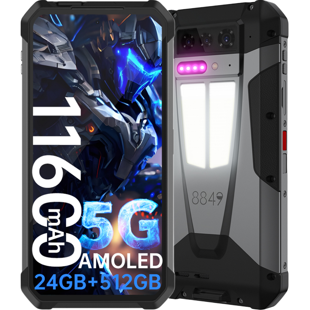 Telefon Unihertz TANK 4 5G Dimensity 7300 24GB RAM 512GB Proiector Video 720P 11600mAh NFC IP68/IP69 Android 15 [1]