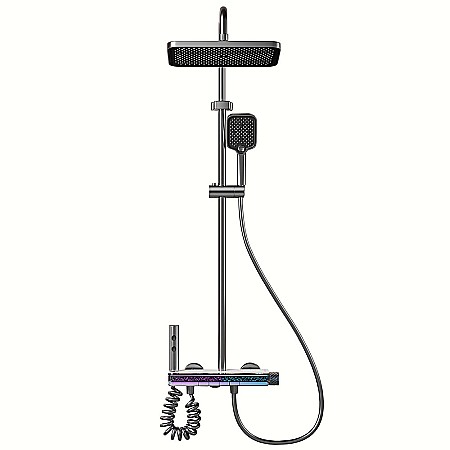 Resigilat Set de dus smart, iHunt MZ130GR, Display LED, afișaj digital, 4 moduri de curgere, ajustabil [2]