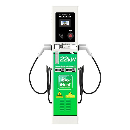 Statie de incarcare cu monetizare iHunt EV StandUP AC 22 kW 2 x Type 2 - Integrare iHuntEV