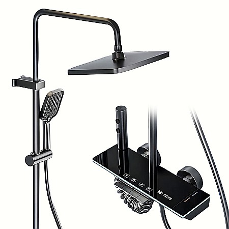 Resigilat Set de dus smart, iHunt MZ140BL, Display LED, afișaj digital, 4 moduri de curgere, ajustabil [2]