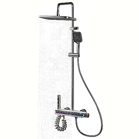 Set de dus smart, iHunt MZ130GR, Display LED, afișaj digital, 4 moduri de curgere, ajustabil [1]