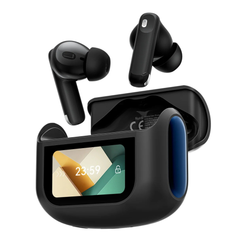 Headphones Blackview - Blackview AirBuds 12 IPX7 Waterproof ANC/ENC Noise Cancellation In-ear TWS Earbuds Black