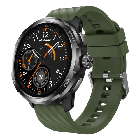 Ceas smart Ulefone Armor Watch Pro 48mm, 1.5" AMOLED, 410mAh, 5ATM, Waterproof + 2 curele [1]