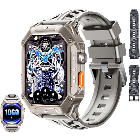 Ceas rugged Oukitel BT80 2.13-inch AMOLED 1000mAh 5ATM Waterproof Titan [7]