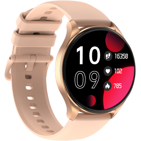 Ceas smartwatch Blackview X20, 1.43-inch AMOLED, Heart Rate & Oxygen Monitor, Microfon pentru Apeluri, Aplicatie Android / iOS, Gold [0]