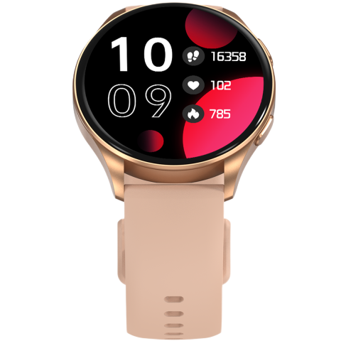 Ceas smartwatch Blackview X20, 1.43-inch AMOLED, Heart Rate & Oxygen Monitor, Microfon pentru Apeluri, Aplicatie Android / iOS, Gold [1]