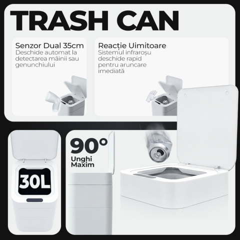 Resigilat cos de gunoi inteligent iHunt Easy Trash Can V2 - 30L [2]