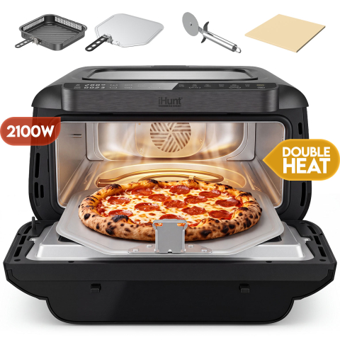 Friteuze Aer Cald / Air Fryer - Cuptor cu aer cald iHunt Bro Pizza Air Fryer ULTRA FAST