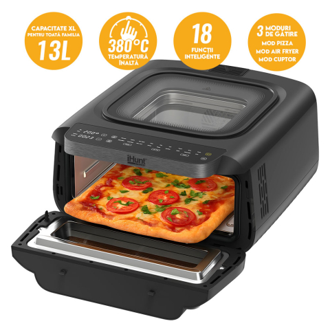 Friteuze Aer Cald / Air Fryer - Cuptor cu aer cald iHunt Bro Pizza Air Fryer ULTRA FAST