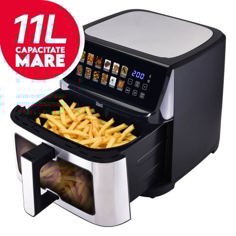 RESIGILATE -50% - Resigilat Friteuza cu aer cald iHunt Bro Air Fryer 11L