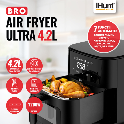 Friteuza cu aer cald iHunt Bro Air Fryer Ultra 4.2L [1]