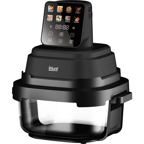 Resigilat friteuză iHunt PureGlass Crisp 8 în 1, 1500W, Vase Sticlă Borosilicată 4L + 1.5L [5]