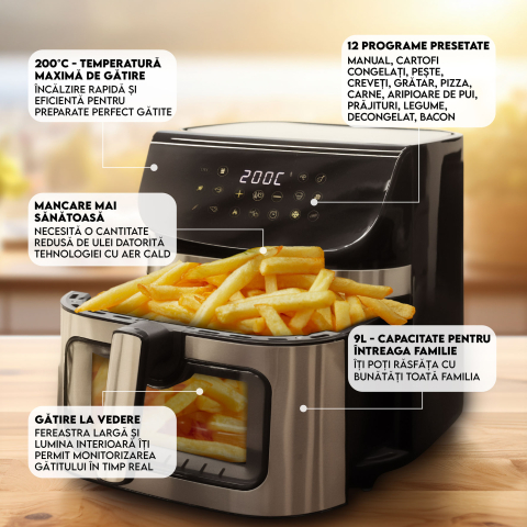 Friteuza cu aer cald iHunt Bro Air Fryer Ultra 9L [2]