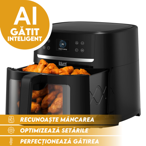 Resigilate - Resigilat friteuza cu inteligenta artificiala iHunt Bro Air Fryer AI Chef