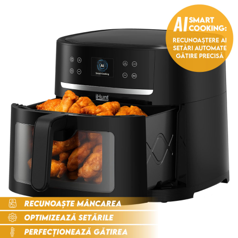 Friteuze Aer Cald / Air Fryer - Friteuza cu aer cald si rotisor iHunt Bro Air Fryer AI Chef