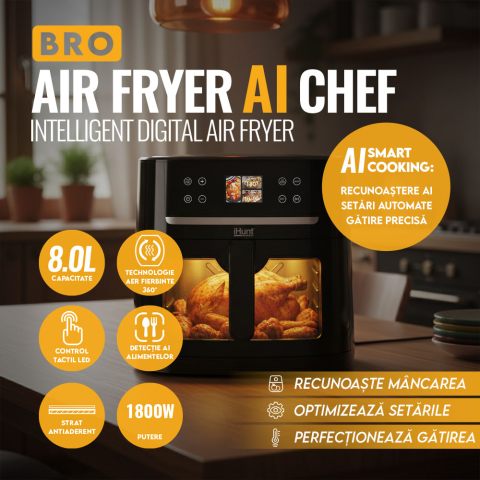 Friteuza cu aer cald si rotisor iHunt Bro Air Fryer AI Chef [1]
