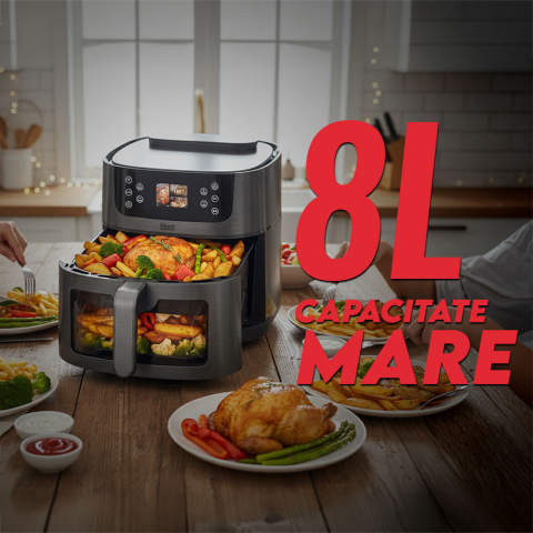 Friteuza cu aer cald si rotisor iHunt Bro Air Fryer AI Steam [6]