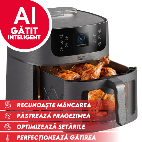 Friteuze Aer Cald / Air Fryer - Friteuza cu aer cald si rotisor iHunt Bro Air Fryer AI Steam