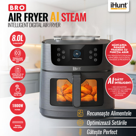 Resigilat Friteuza cu aer cald si rotisor iHunt Bro Air Fryer AI Steam [1]