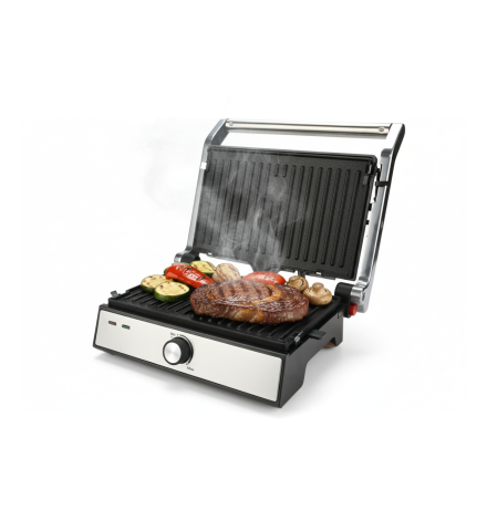 Grătar electric iHunt Bro Dual Grill XXL, 1500W, Deschidere 180°, Plăci detașabile [1]