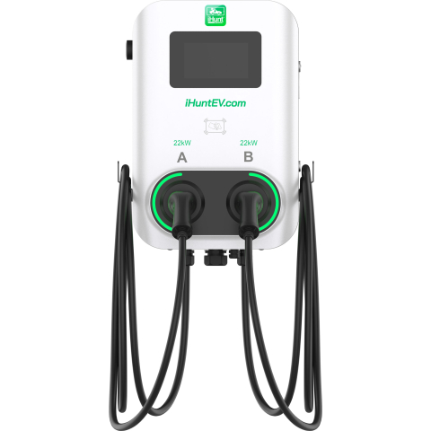 STATII DE INCARCARE EV - iHunt EV Dual AC Wallbox 2x22kW (22kW + 22kW) 2x Type 2