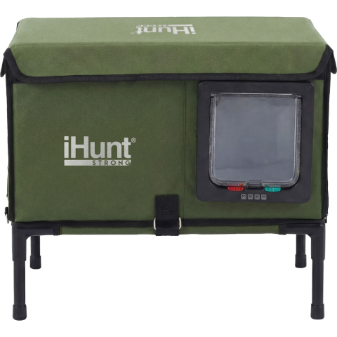 Casuta pisici exterioara iHunt Kitty Warm House, Incalzire 25W, Racire Pasiva, Material Oxford Impermeabil, Sistem Anti-Intruși, Izolație 6 Straturi, 4 Anotimpuri [1]