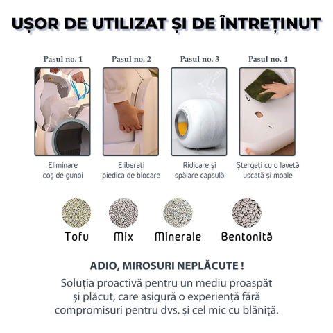 Litiera Automata iHunt Smart Cat Litter V1, pentru pisici [8]