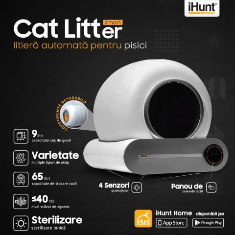 Litiera Automata iHunt Smart Cat Litter V1, pentru pisici [1]