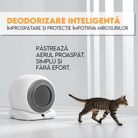 Litiera Automata iHunt Smart Cat Litter V5 cu Spray Deodorizare, Wi-Fi, Senzori, Aplicatie Smart [4]