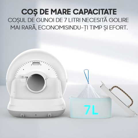 Litiera Automata iHunt Smart Cat Litter V6, Wi-Fi, Senzori, Aplicatie Smart [11]