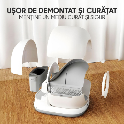 Litiera Automata iHunt Smart Cat Litter V7 Camera, Wi-Fi, Senzori, Camera video, Aplicatie Smart [10]