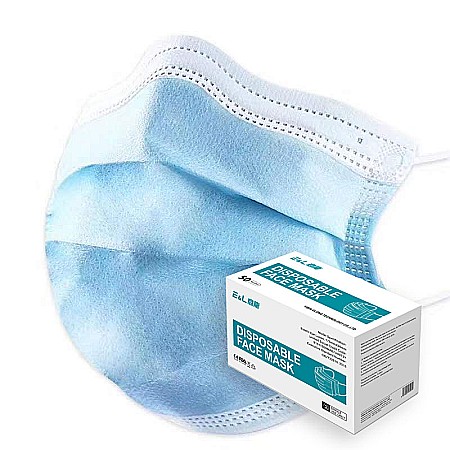 Set Masti Faciale, cu elastic, 3 straturi, unica folosinta, 50buc/cutie [0]