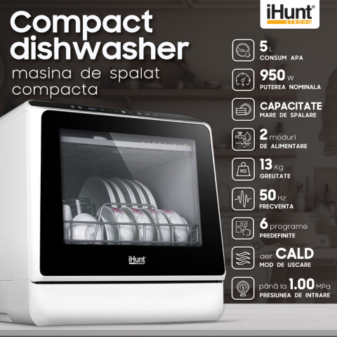 Masina de spalat vase compacta iHunt Bro Dishwasher [1]