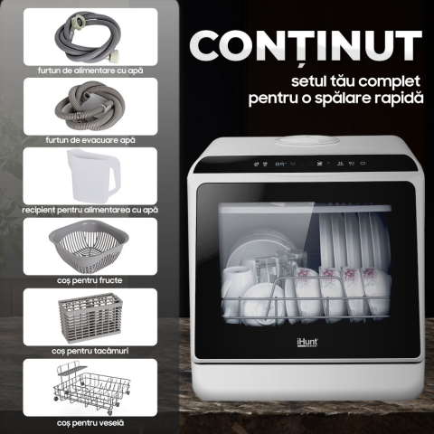 Masina de spalat vase compacta iHunt Bro Dishwasher [9]